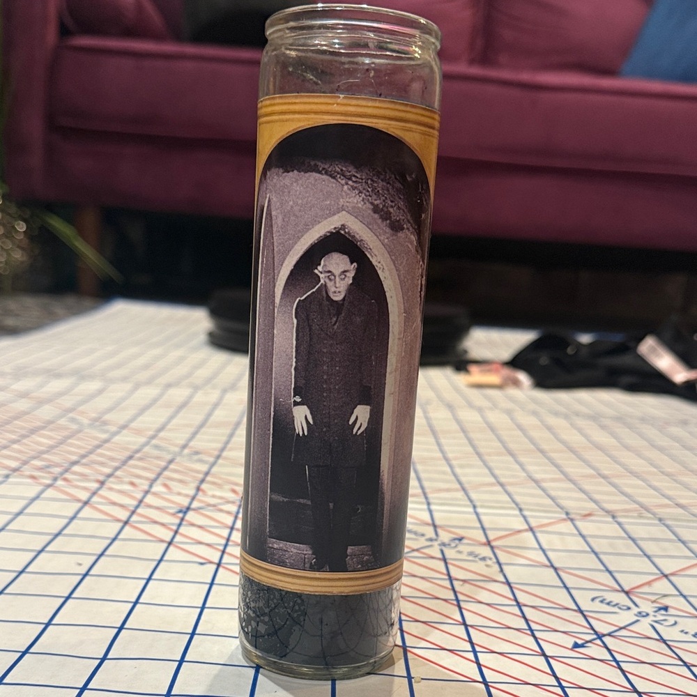 Gothic Black Nosferatu Candle vampire goth gothic Halloween spooky